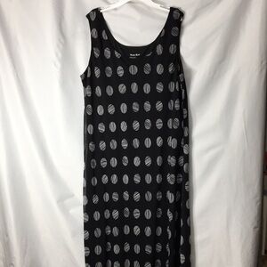 Dana Kay Women’s Black and White Maxi Shift Dress Size 20W Like-NEW Condition